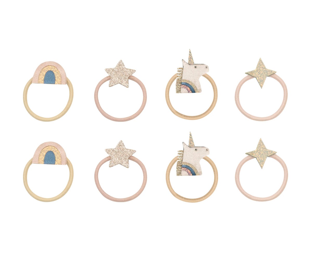 8 Mini Élastiques Celeste Unicorn