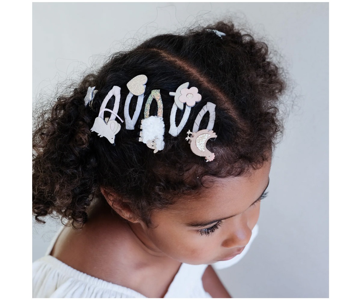 5 Mini Clips de Pelo Clic Clacs Farm Animal