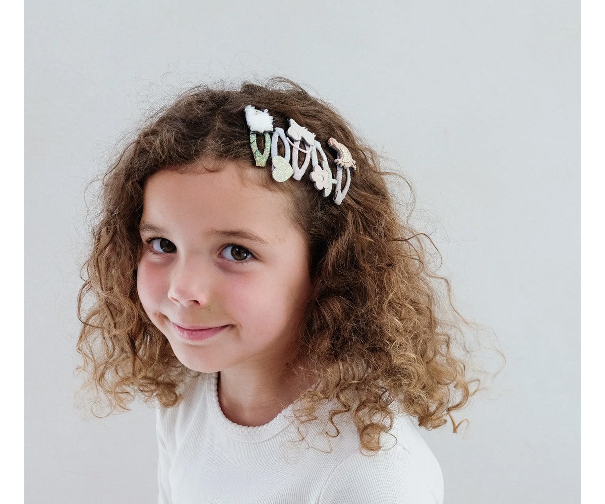 5 Mini Clips de Pelo Clic Clacs Farm Animal