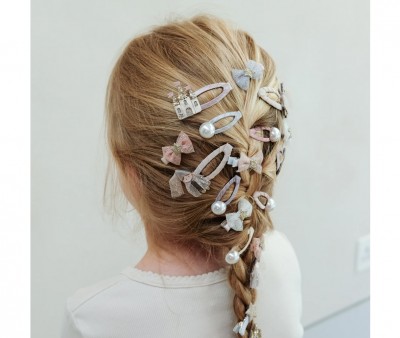 8 Mini Pinzas de Pelo Tutu Bow