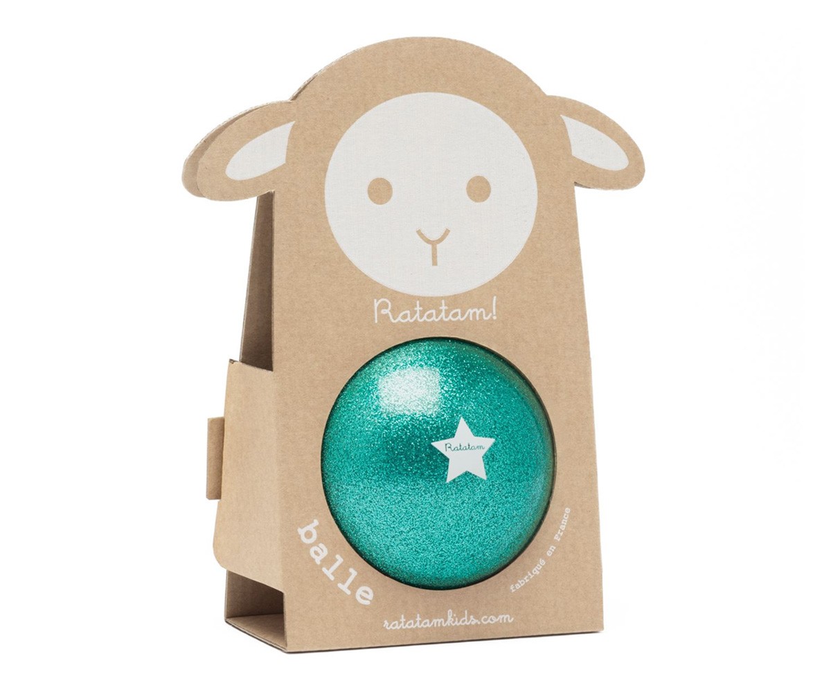 Palla Glitter Verde 10cm