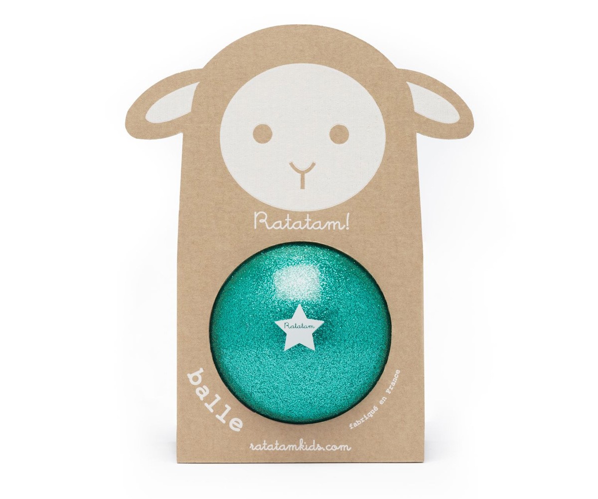Pelota Glitter Verde 10 cm