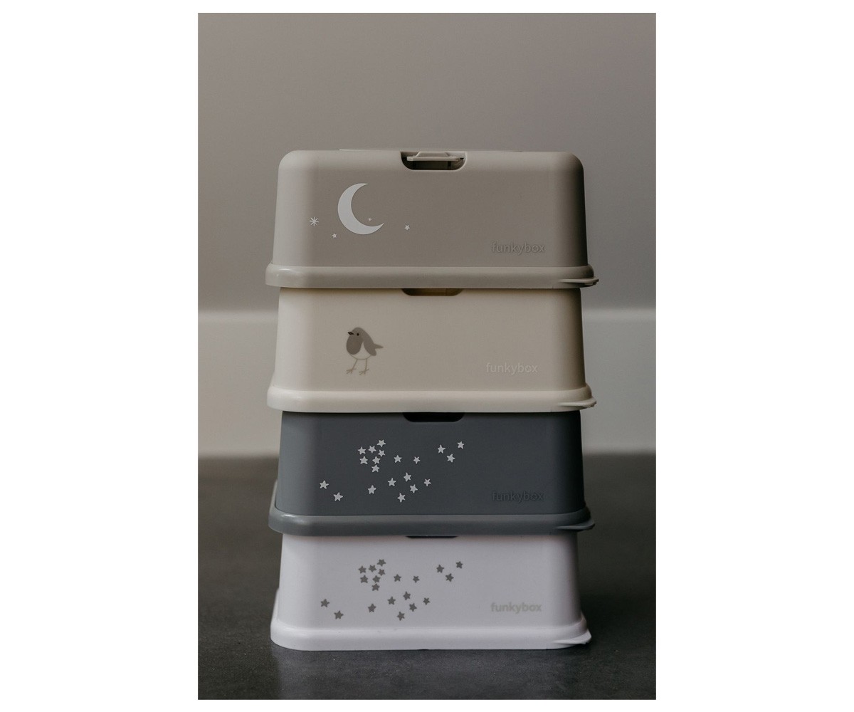 Boîte à Lingettes Funkybox Étoiles Argent