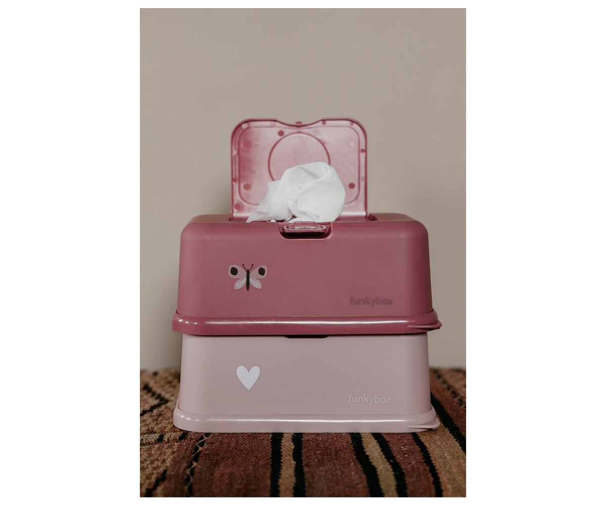 Boîte de lingettes Funkybox Rose Pastel Coeur
