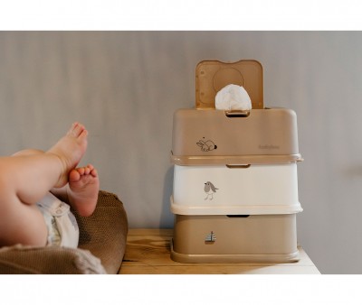Boîte à lingettes Funkybox Oiseau Cream