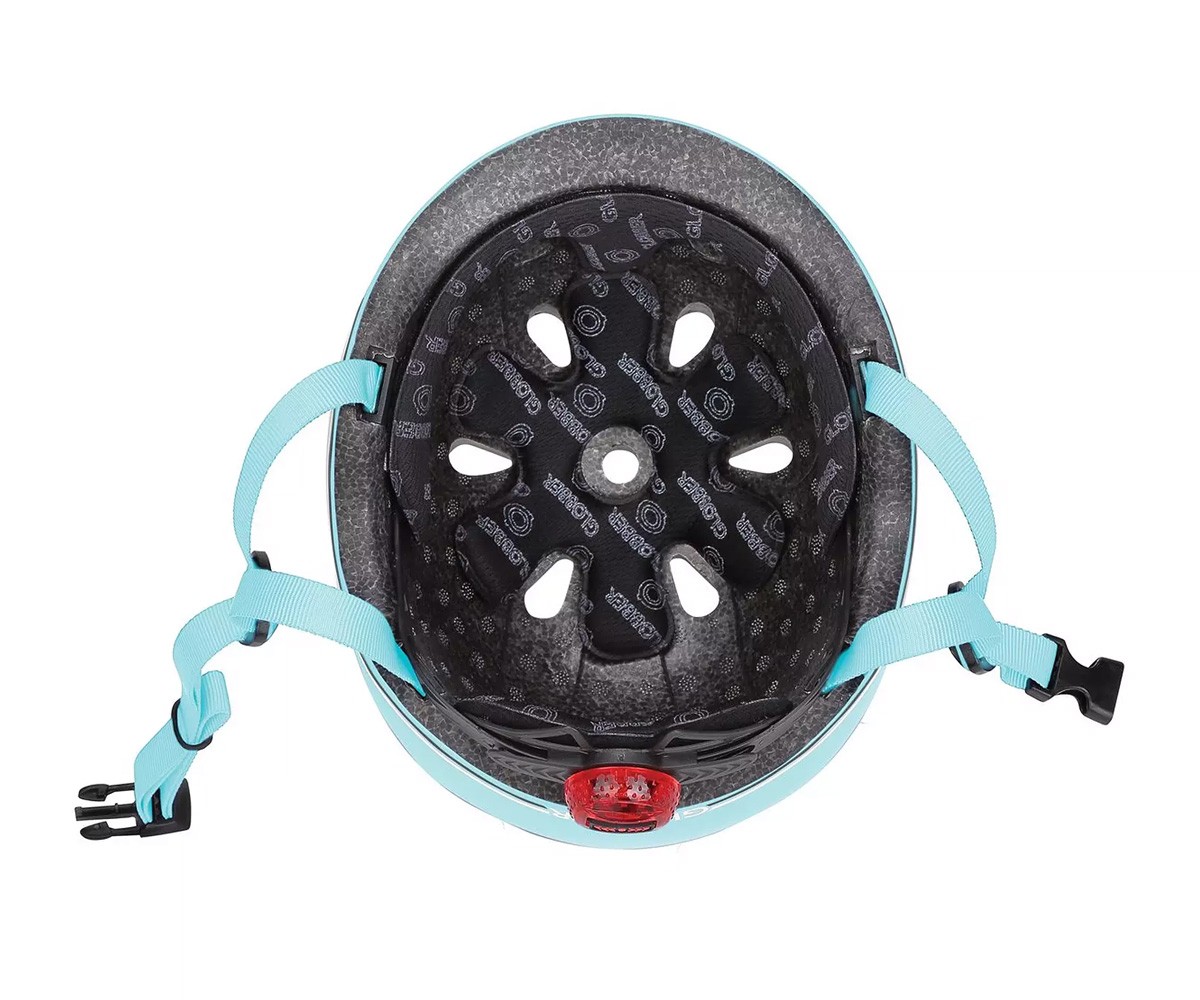 Casco Go Up Lights Azul Pastel