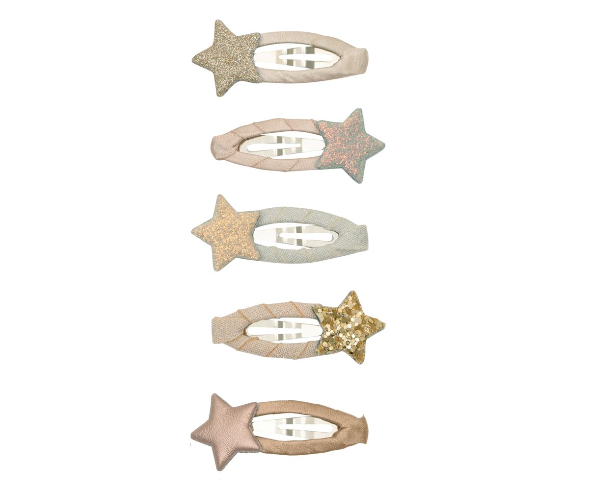 5 Mini Barrettes Clic Clac Stellina