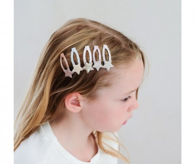 5 Mini Barrettes Clic Clac Stellina