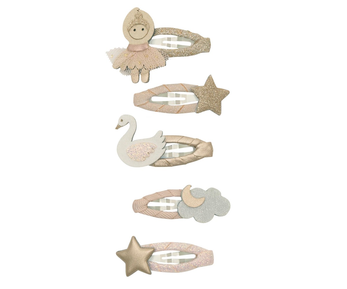 5 Mini Barrettes Clic Clac Ballerina