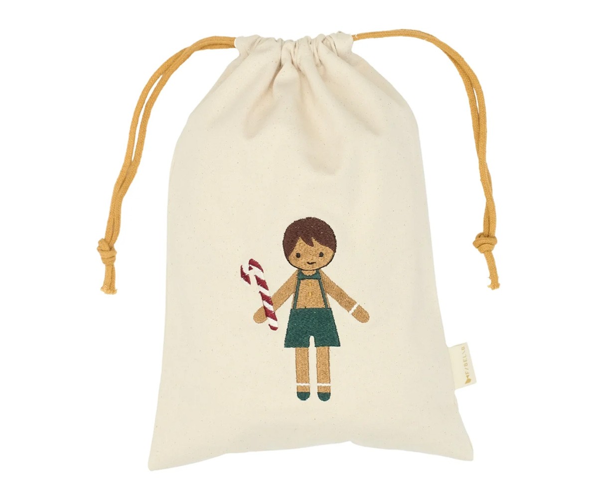 Saco Navidad Pequeño Gingerbread Boy Personalizable