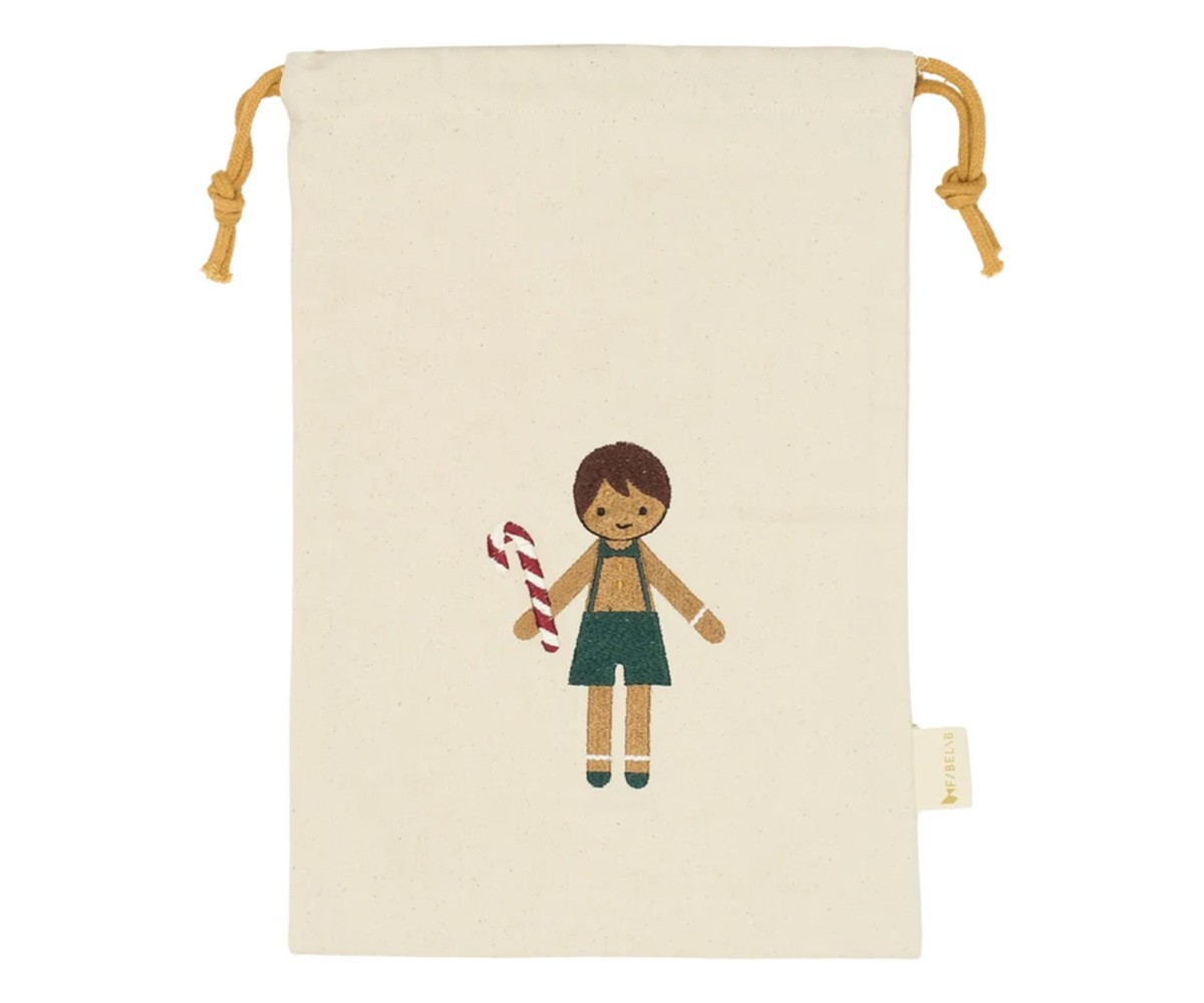 Saco de Natal Pequeno Personalizável Gingerbread Boy