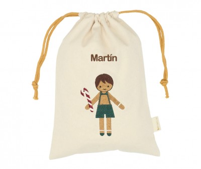 Saco Navidad Pequeño Gingerbread Boy Personalizable
