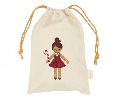 Saco Navidad Pequeño Gingerbread Girl Personalizable
