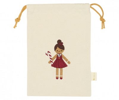 Saco Navidad Pequeño Gingerbread Girl Personalizable
