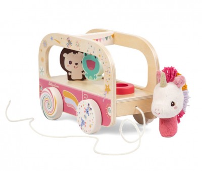 Autobús Mágico de Madera de Lena la Unicornio