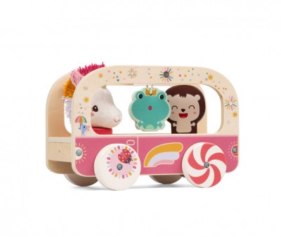 Autobús Mágico de Madera de Lena la Unicornio
