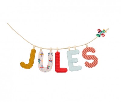 Lettera Tela Lilliputiens Fosforescente E Azzurro