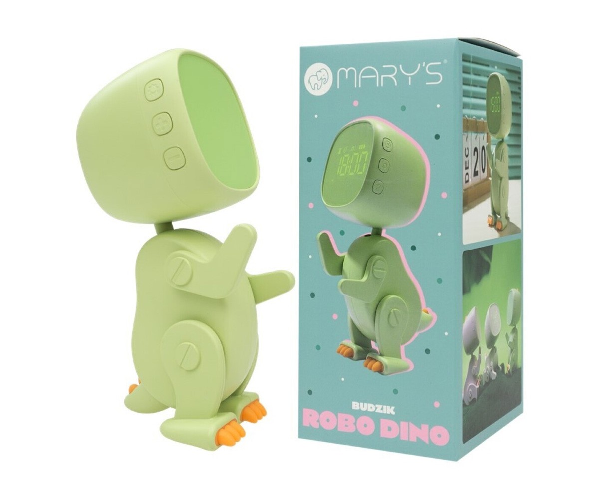 Réveil Robot Dino Vert pour Enfants