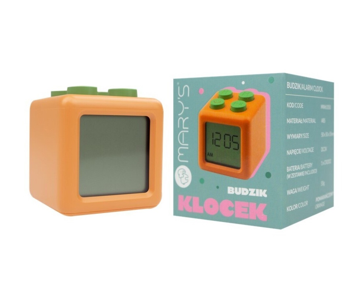 Réveil Block Orange pour Enfants