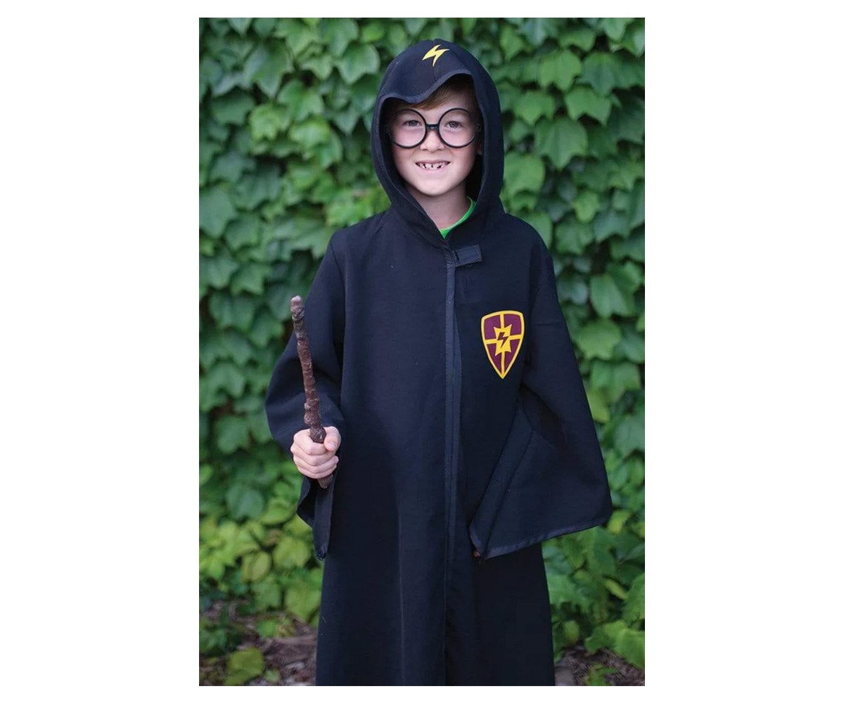 Capa de feiticeiro preto com óculos