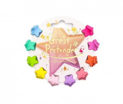 10 Mini Pinzette Stella Arcobaleno