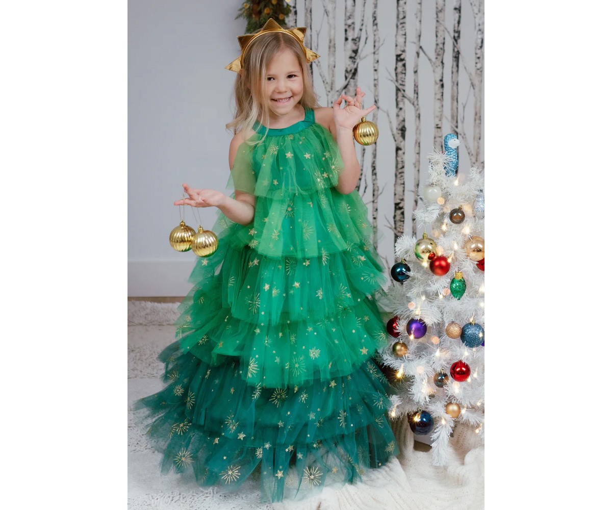 Disfraz Árbol de Navidad con Diadema Verde