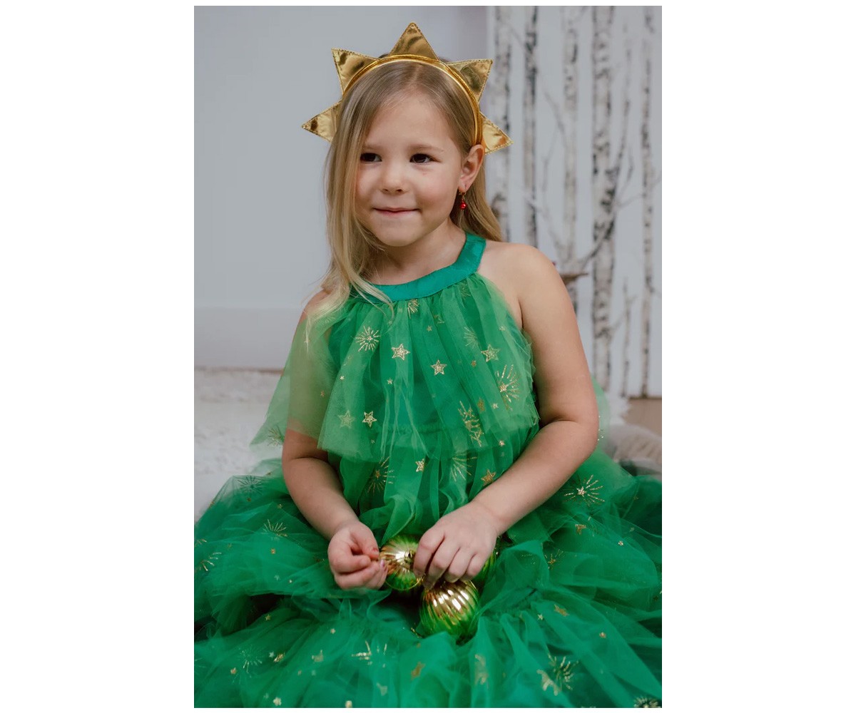 Disfraz Árbol de Navidad con Diadema Verde