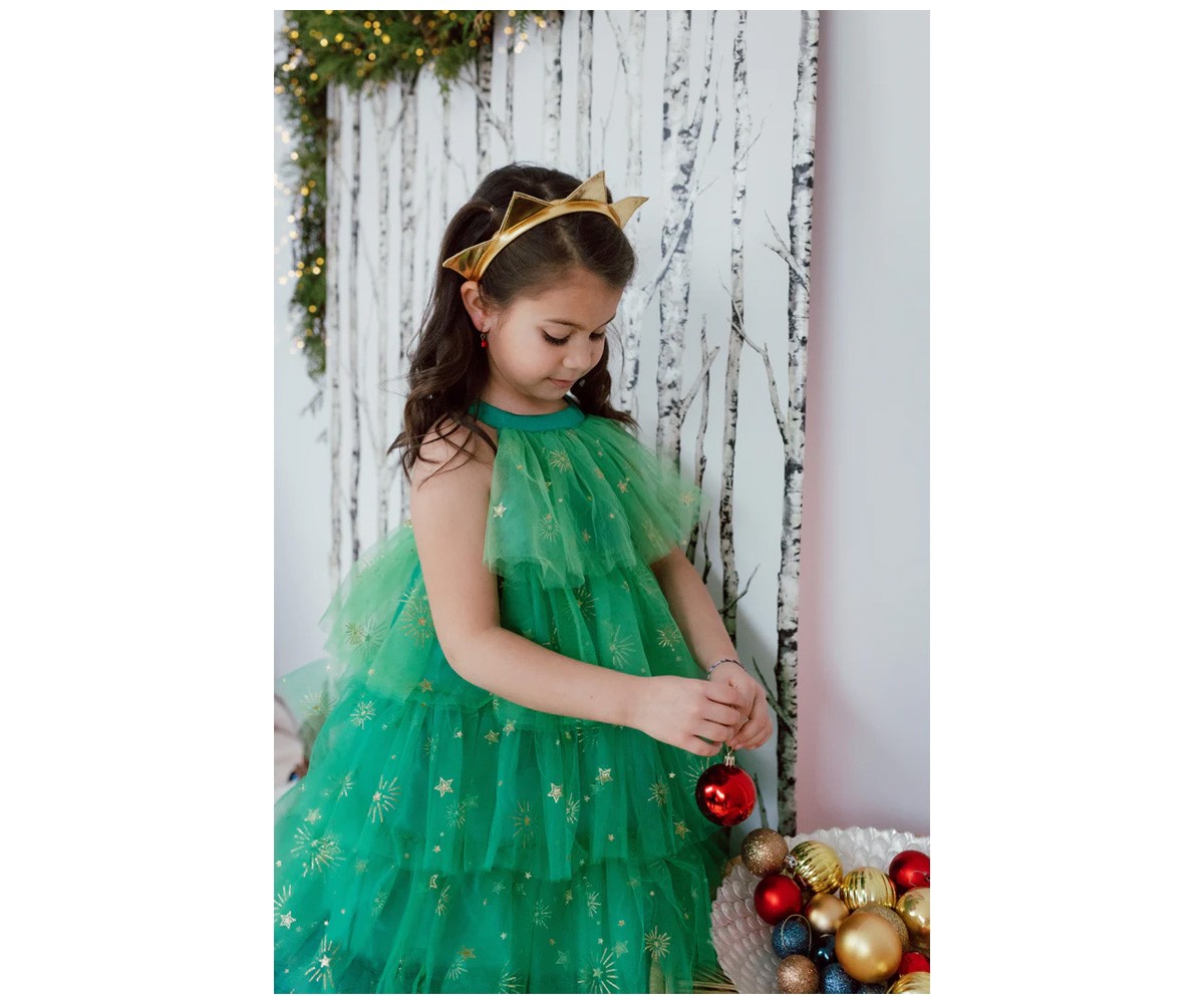 Disfraz Árbol de Navidad con Diadema Verde