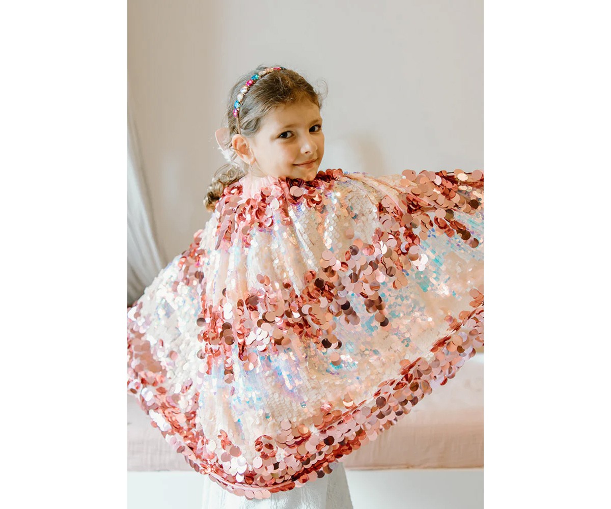 Capa infantil de lantejoulas The 5th Avenue Pink