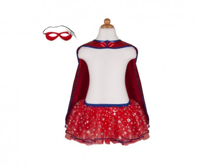 Disfraz Tutú Infantil Superhero, Capa y Antifaz 4-6 años