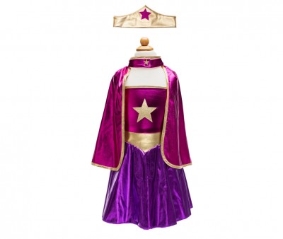 Disfraz Infantil Superhéroe Star con Capa y Diadema 4-6 años