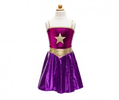 Disfraz Infantil Superhéroe Star con Capa y Diadema 4-6 años