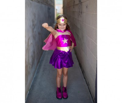 Disfraz Infantil Superhéroe Star con Capa y Diadema 4-6 años