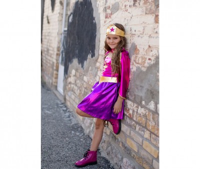 Disfraz Infantil Superhéroe Star con Capa y Diadema 4-6 años