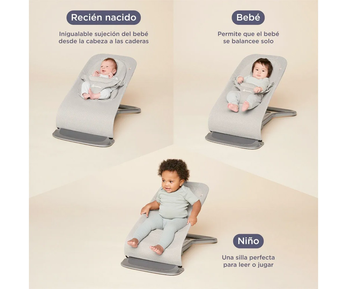 Espreguiçadeira  3 em 1 Evolve Mesh Light Grey