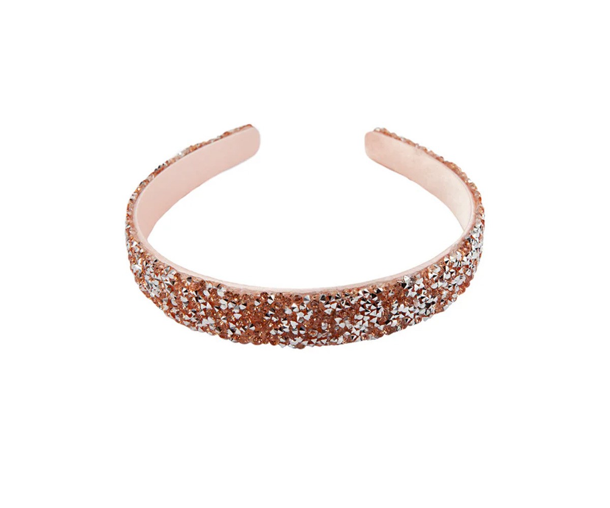 Diadema Boutique Gummy Glitter Ochre