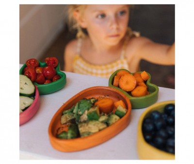 Vajilla Infantil Plato y Cuchara de Madera Cathy The Carrot