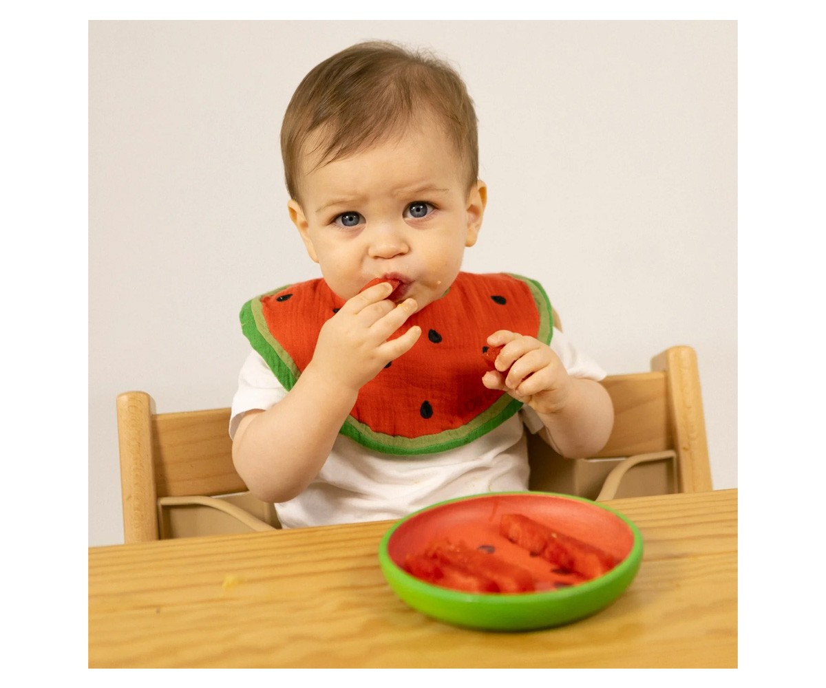 Assiette et Cuillère en Bois pour Enfant Wally The Watermelon