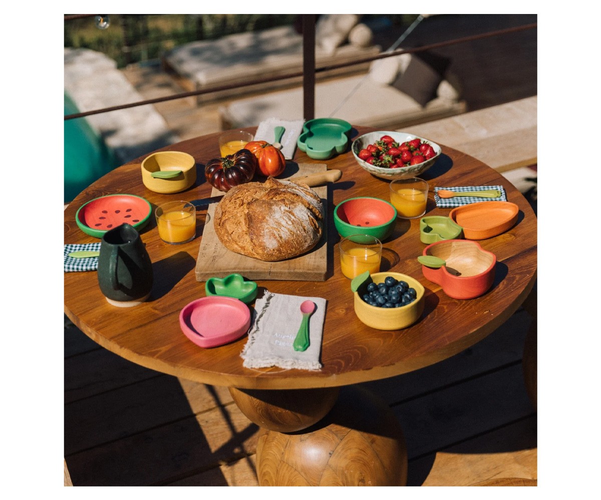 Assiette et Cuillère en Bois pour Enfant Wally The Watermelon