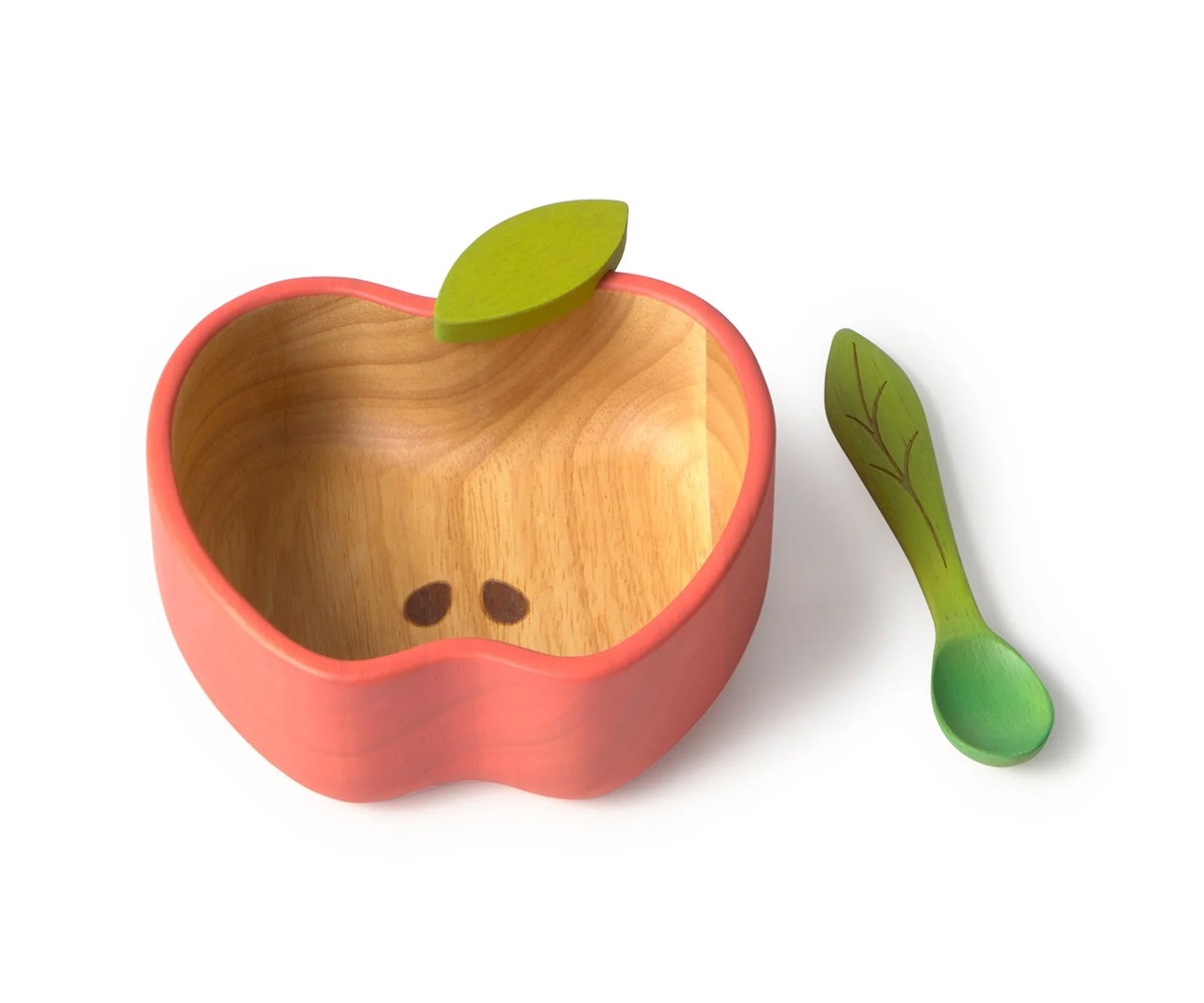 Ciotola e Cucchiaio in Legno Pepa The Apple