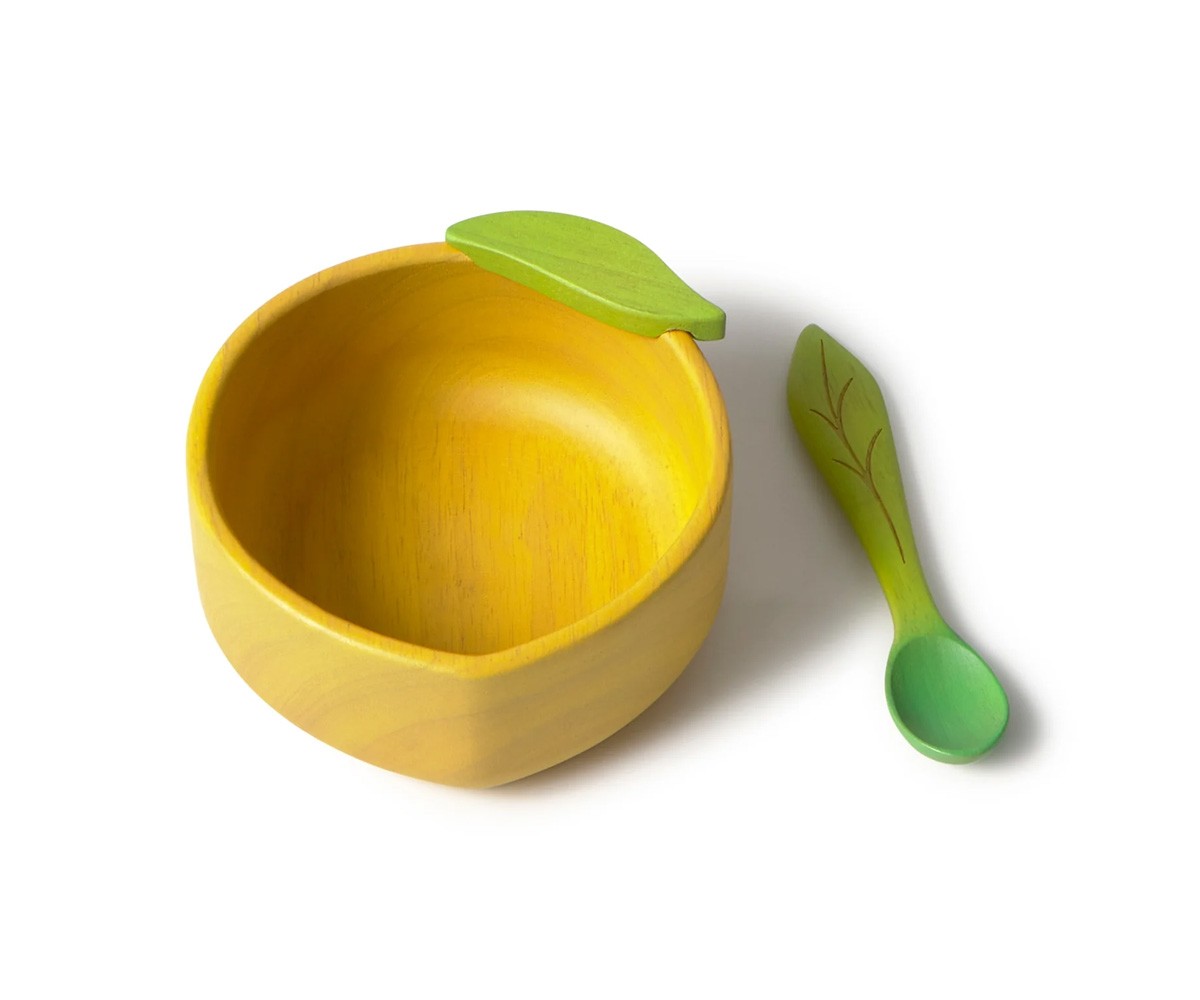 Bol et Cuillère en Bois pour Enfant Lou The Lemon