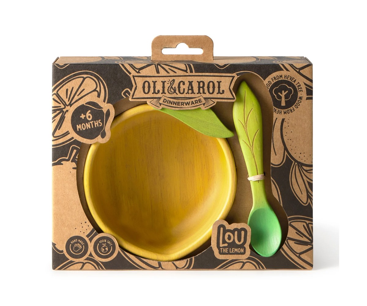 Bol et Cuillère en Bois pour Enfant Lou The Lemon