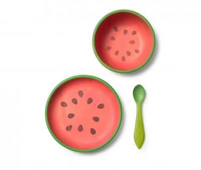 Vaisselle 3 Pièces en Bois Wally The Watermelon