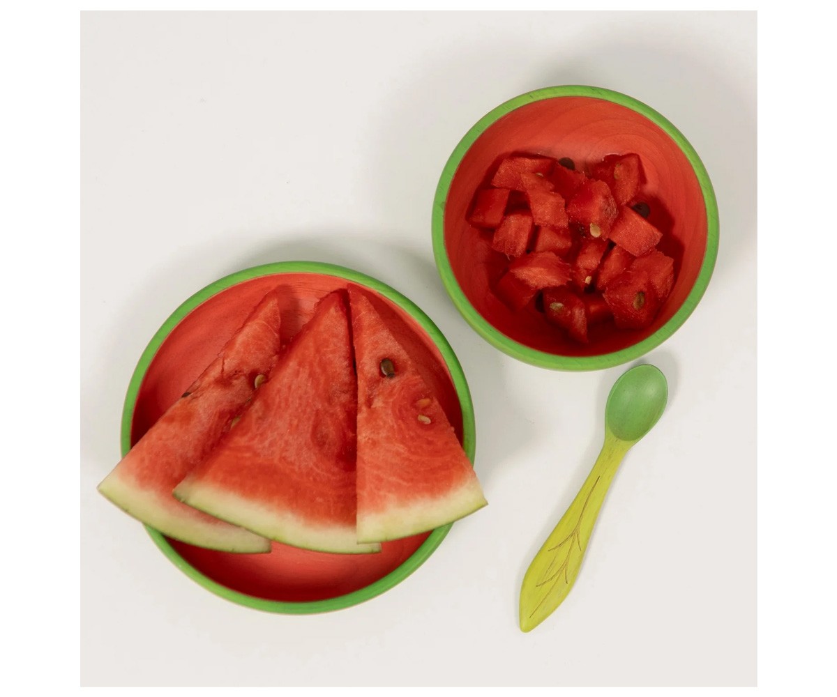 Vaisselle 3 Pièces en Bois Wally The Watermelon