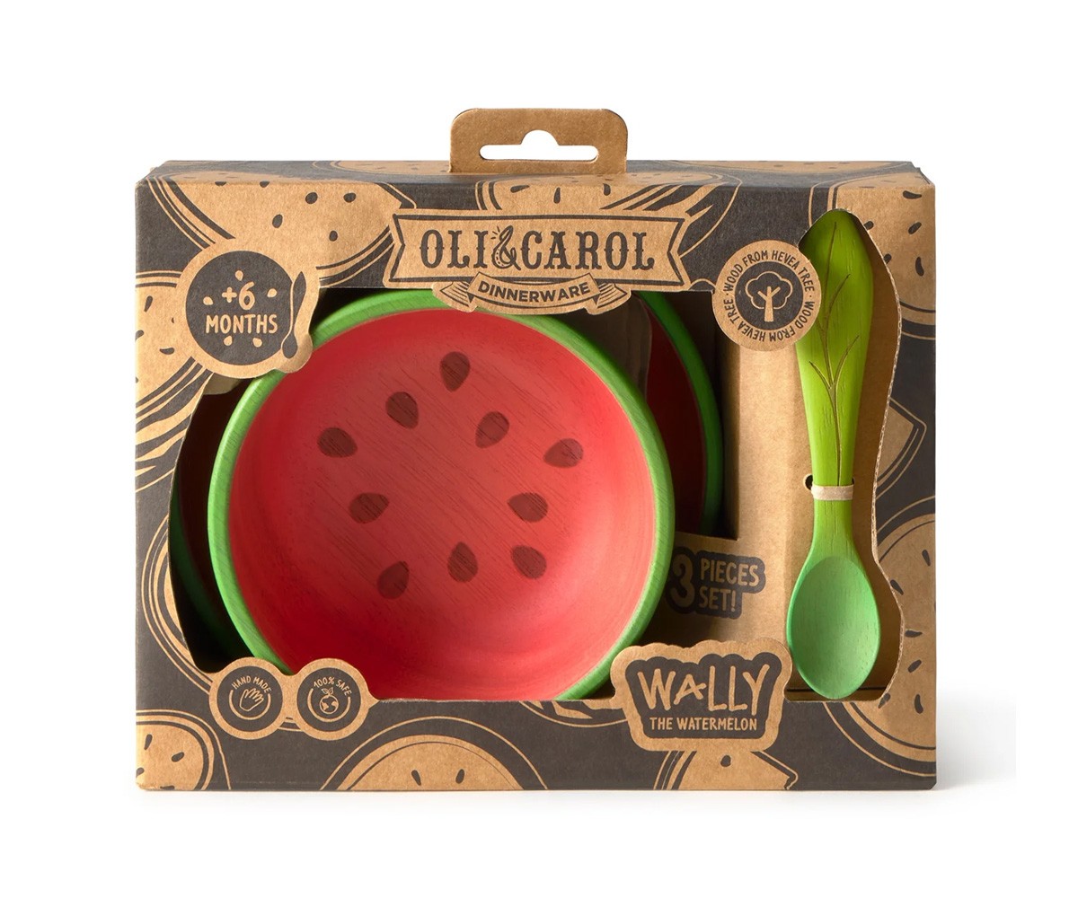 Vaisselle 3 Pièces en Bois Wally The Watermelon