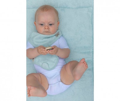 Bavoir Bandana Timboo Riviera Blue Personnalisable