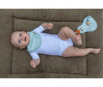 Bavoir Bandana Timboo Riviera Blue Personnalisable