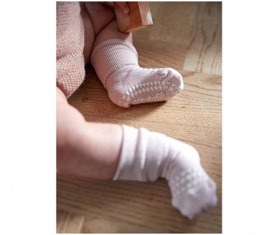Calcetines Suela Antideslizante Bambú Soft Pink
