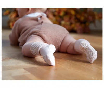 Calcetines Suela Antideslizante Bambú Soft Pink