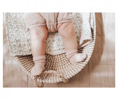 Calcetines Suela Antideslizante Bambú Soft Pink